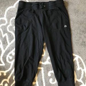 Cropped black joggers size large
